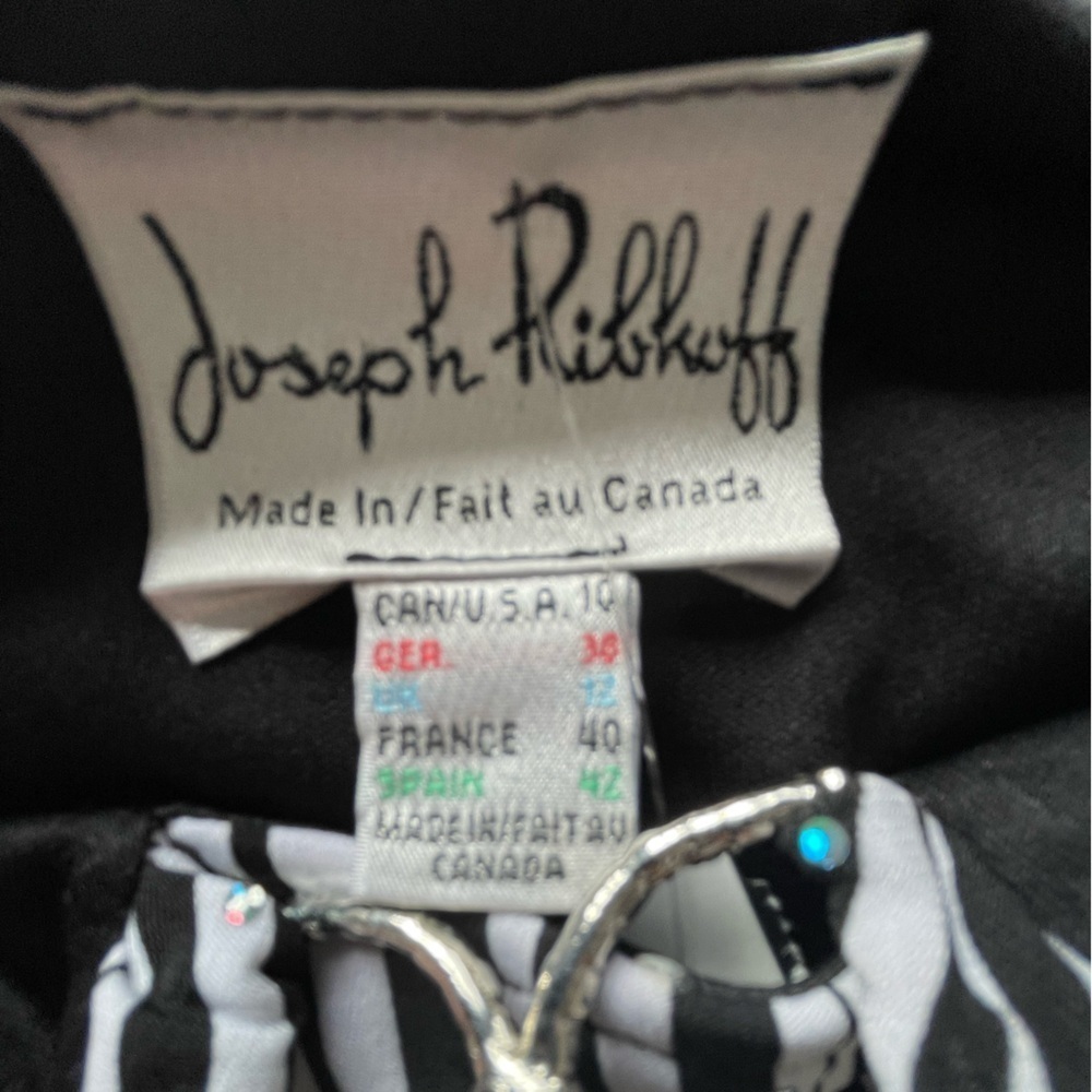 JOSEPH RIBKOFF Sleeveless Midi Dress - Sequinned Top and Ruffle Bottom Size 10 - Picture 5 of 13